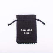 Black Bottom Pompom Small Jewelry Packaging, Drawstring Pouches - CraftJaipur